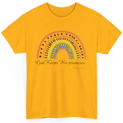 Retro Rainbow God Keeps His Promises Christian Religious Classic Unisex T-Shirt