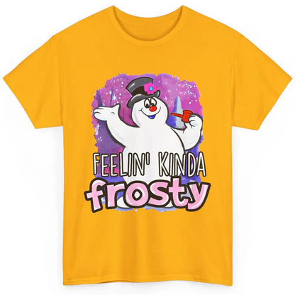 Christmas Snowman Feeling Kinda Frosty Snowflakes Christmas Classic Unisex T-Shirt