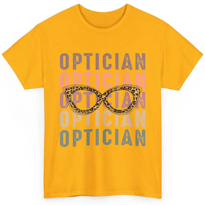 Retro Optometrist Leopard Eyeglasses Optician Ophthalmology Classic Unisex T-Shirt