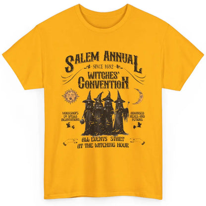 Retro Salem Annual Witches Convention Halloween Witch Magic Classic Unisex T-Shirt