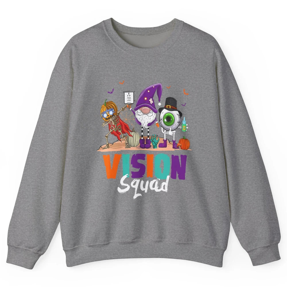 Vision Squad Optometry Optometrist Witch Halloween Spooky Unisex Crewneck Sweatshirt