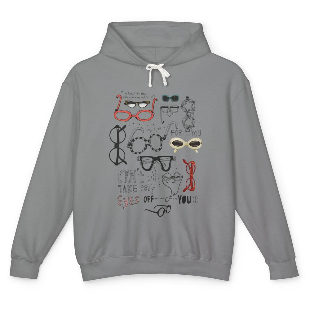 Optometrist Multiple Eyeglasses Hand Drawn Ophthalmologist Unisex Lightweight Hoodie