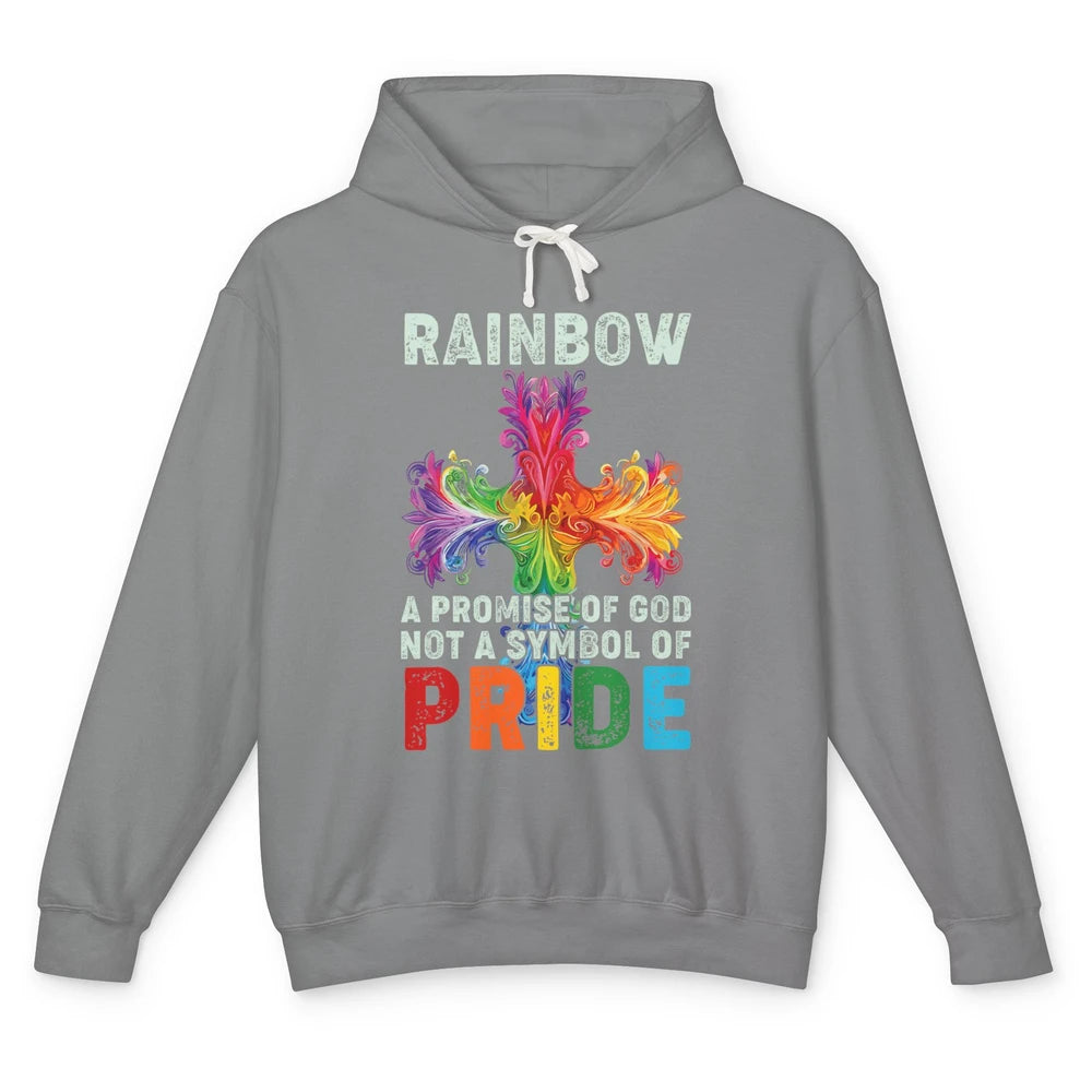 Cool Rainbow Cross Pride God Jesus Christian LGBT Gay Symbol Unisex Lightweight Hoodie