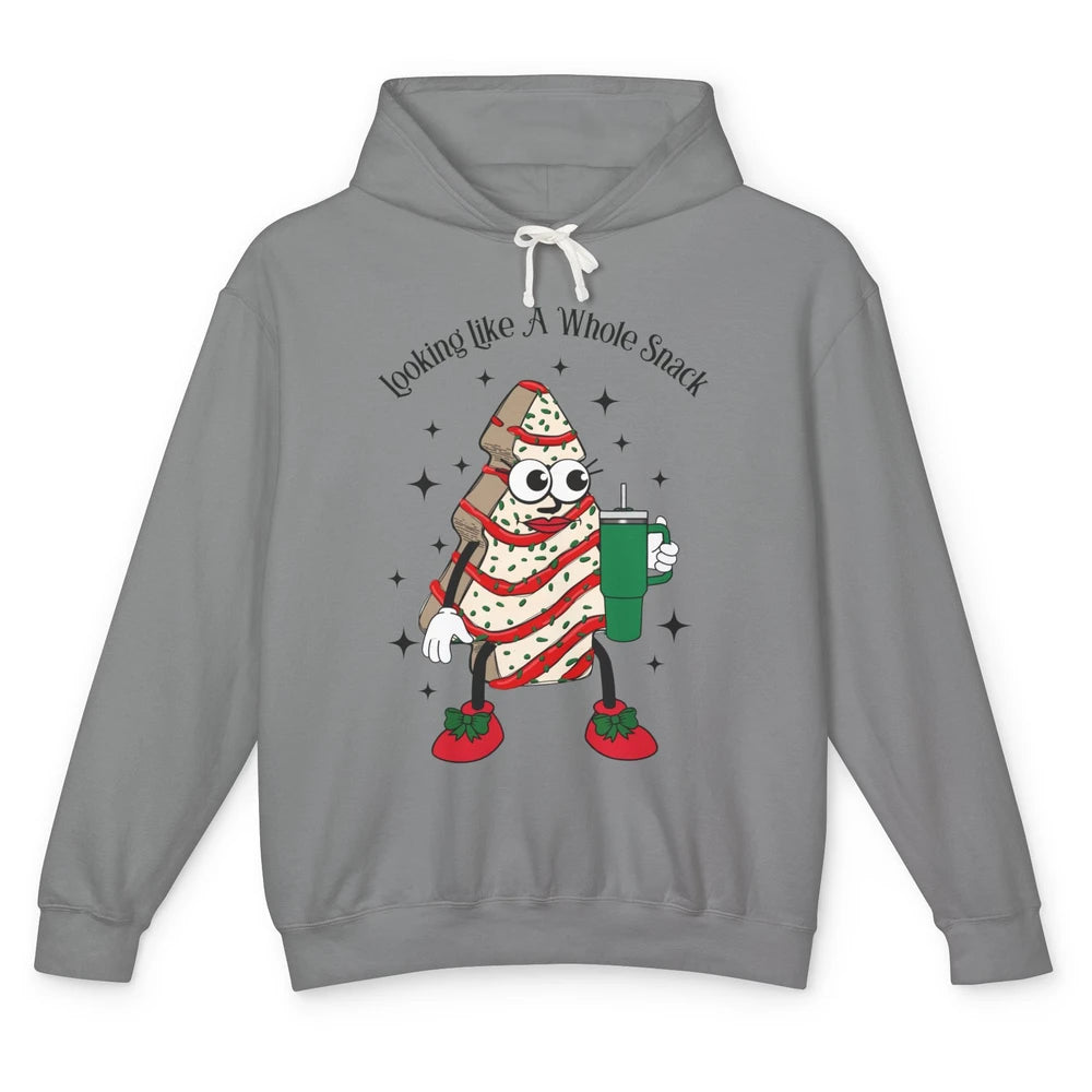 Funny Christmas Tree Cake Out Here Look Like A Snack Unisex Lightweight Hoodie