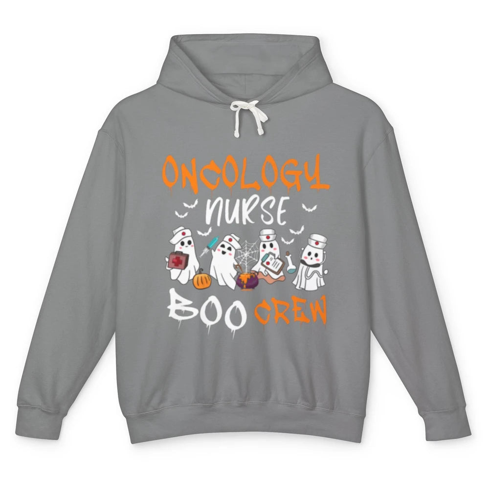 Funny Oncology Nurse Ghost Boo Crew Nursing Spooky Halloween Unisex Lightweight Hoodie