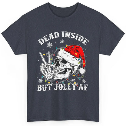 Skeleton Christmas Dead Inside But Jolly AF Merry Christmas Classic Unisex T-Shirt
