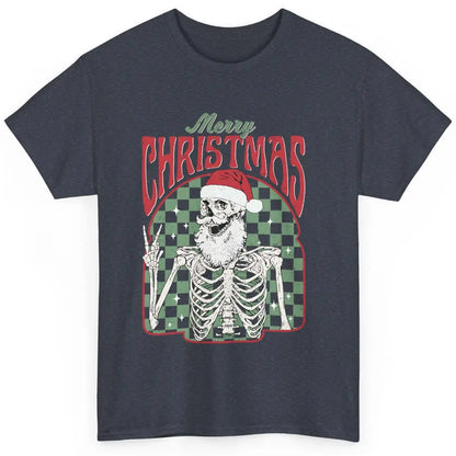 Merry Christmas Skeleton Santa Claus Vintage Xmas Skull Vibe Classic Unisex T-Shirt