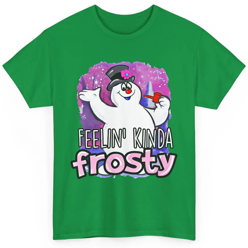 Christmas Snowman Feeling Kinda Frosty Snowflakes Christmas Classic Unisex T-Shirt