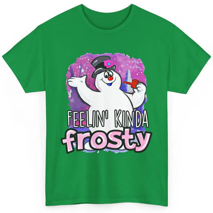 Christmas Snowman Feeling Kinda Frosty Snowflakes Christmas Classic Unisex T-Shirt