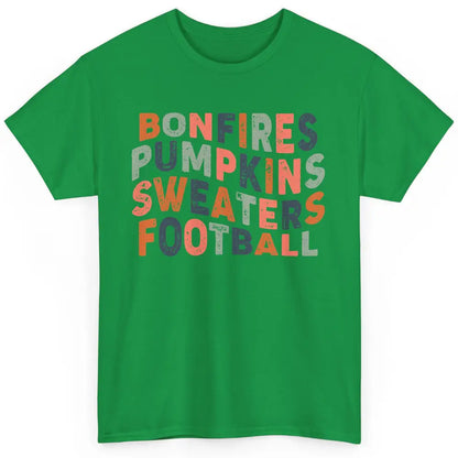 Retro Fall Bonfires Pumpkins Swaeaters Football Thanksgiving Classic Unisex T-Shirt