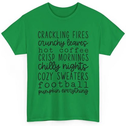 Fall Favorite Crackling Fire Pumpkin Everything Thanksgiving Classic Unisex T-Shirt