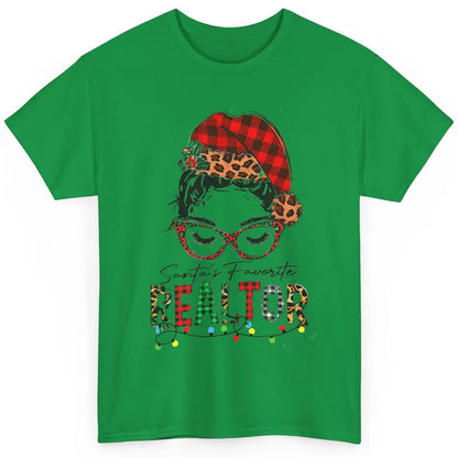 Merry Christmas Xmas Santa Messy Hair Realtor Real Estate Classic Unisex T-Shirt