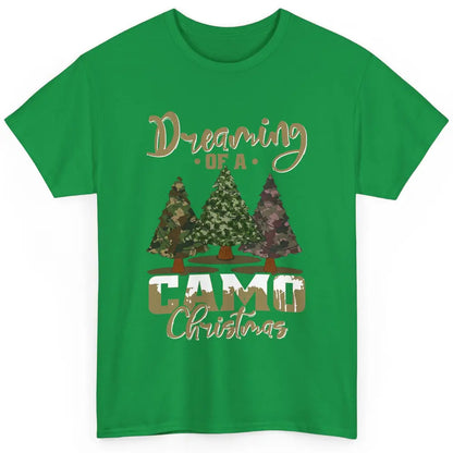 Christmas Tree Dreaming Of A Camo Christmas Veteran Gift Classic Unisex T-Shirt