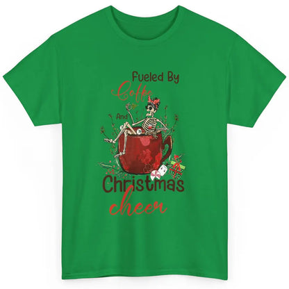 Merry Christmas Skeleton Drink Fueled By Coffee Xmas Latte Classic Unisex T-Shirt
