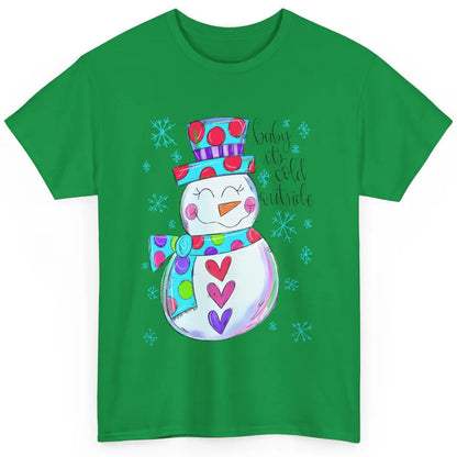 Winter Snowman Baby It's Cold Outside Christmas Hand Drawn Classic Unisex T-Shirt
