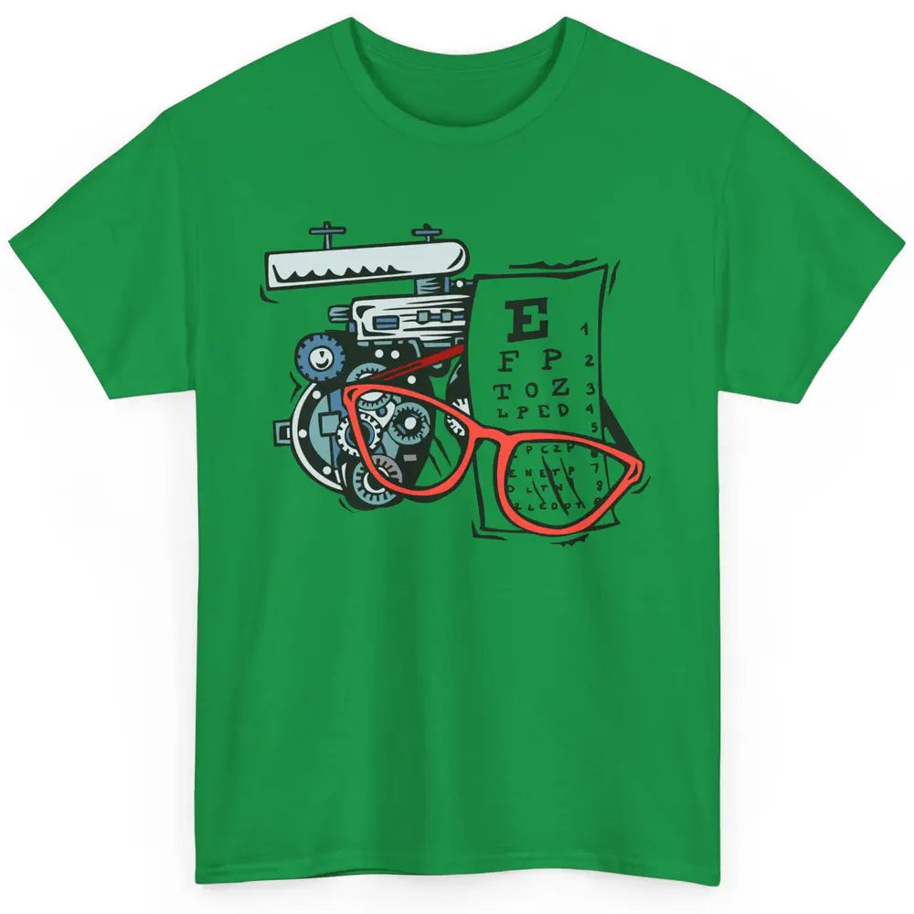 Optometry Tools Phoropter Eyeglasses Ophthalmology Optician Classic Unisex T-Shirt