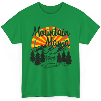 Retro Rainbow Sunset Mountain Mama Hiking Mom Climbing Classic Unisex T-Shirt