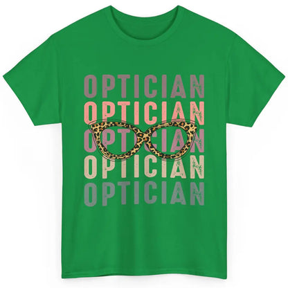 Retro Optometrist Leopard Eyeglasses Optician Ophthalmology Classic Unisex T-Shirt