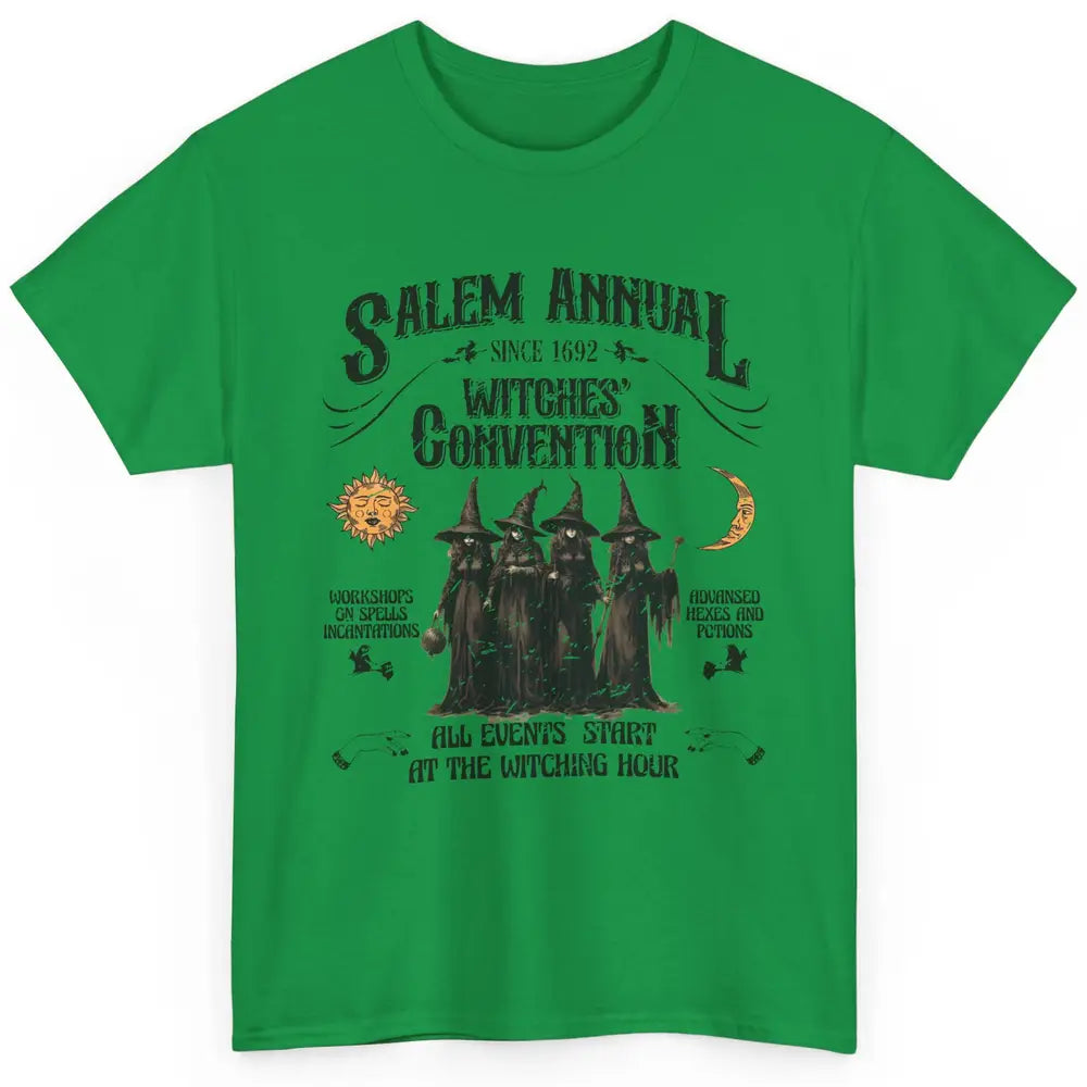 Retro Salem Annual Witches Convention Halloween Witch Magic Classic Unisex T-Shirt