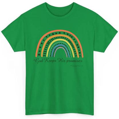 Retro Rainbow God Keeps His Promises Christian Religious Classic Unisex T-Shirt