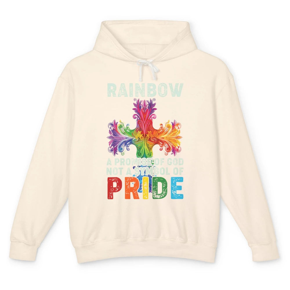 Cool Rainbow Cross Pride God Jesus Christian LGBT Gay Symbol Unisex Lightweight Hoodie