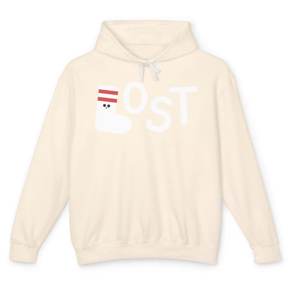 Missing Sock Funny Sock Lost Laundry Pun Lonely Sock Unisex Lightweight Hoodie