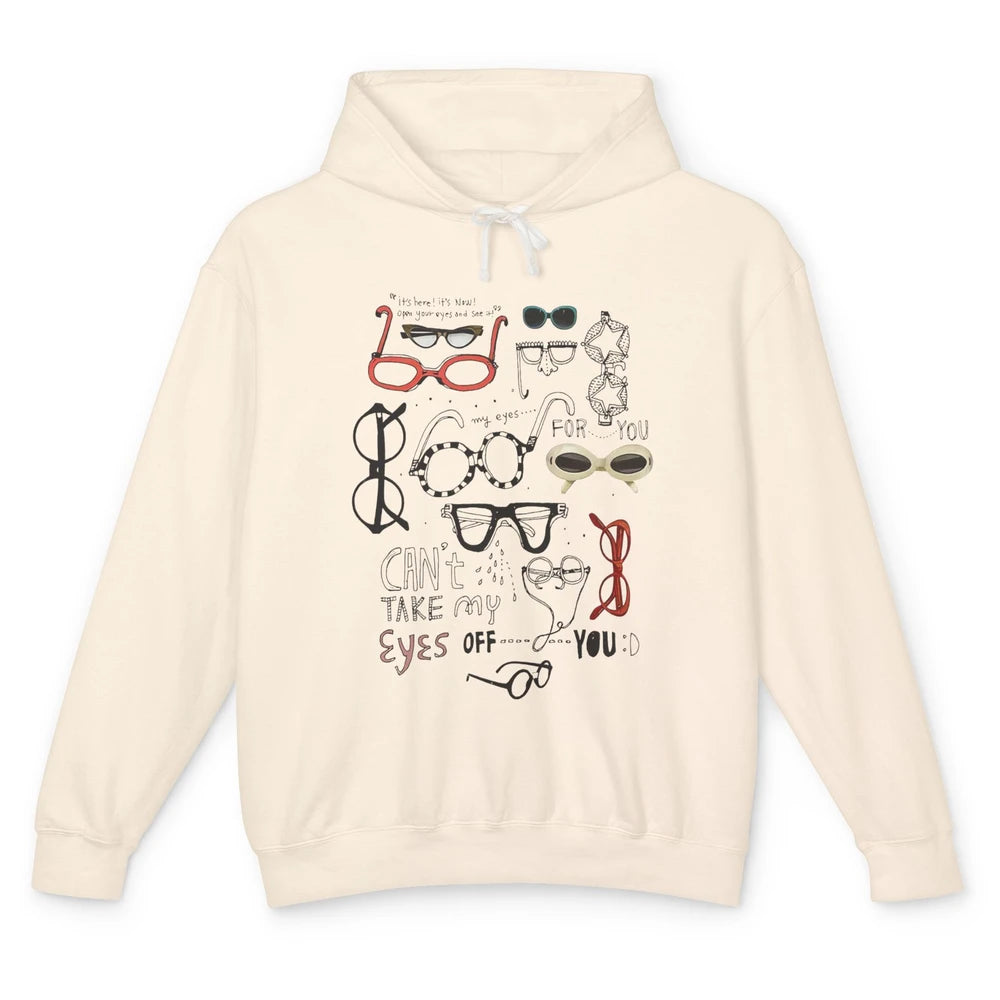 Optometrist Multiple Eyeglasses Hand Drawn Ophthalmologist Unisex Lightweight Hoodie