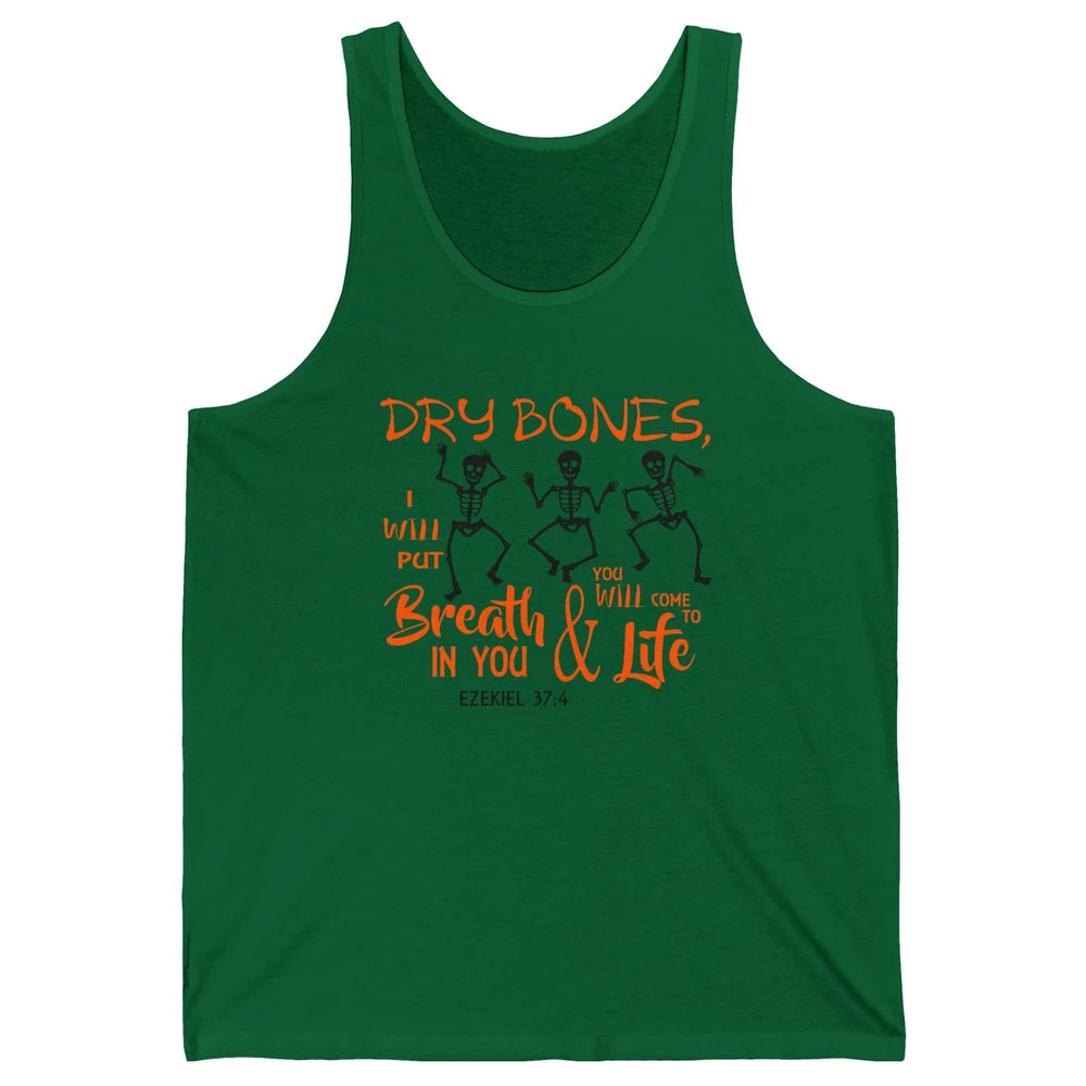 Dancing Skeleton Dry Bones Come Alive Halloween Christian Unisex Jersey Tank