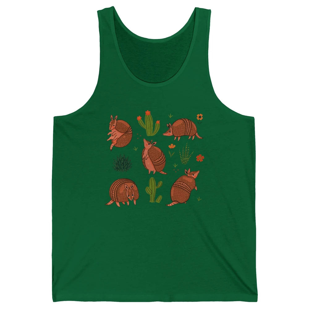 Retro Desert Armadillo Just An Armadillo Girl Western Animal Unisex Jersey Tank