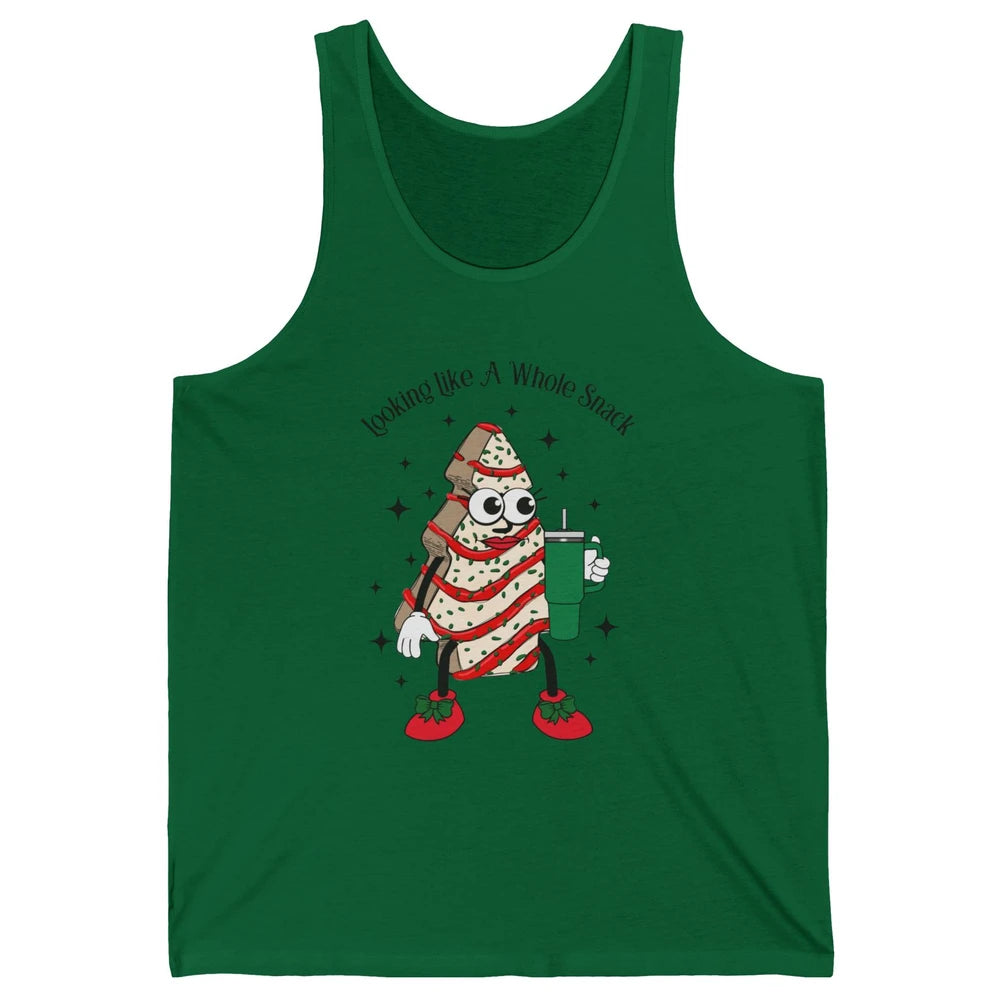 Funny Christmas Tree Cake Out Here Look Like A Snack Unisex Jersey Tank