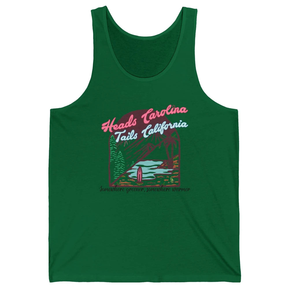 Heads Carolina Tail California Western Summer Beach Paradise Unisex Jersey Tank
