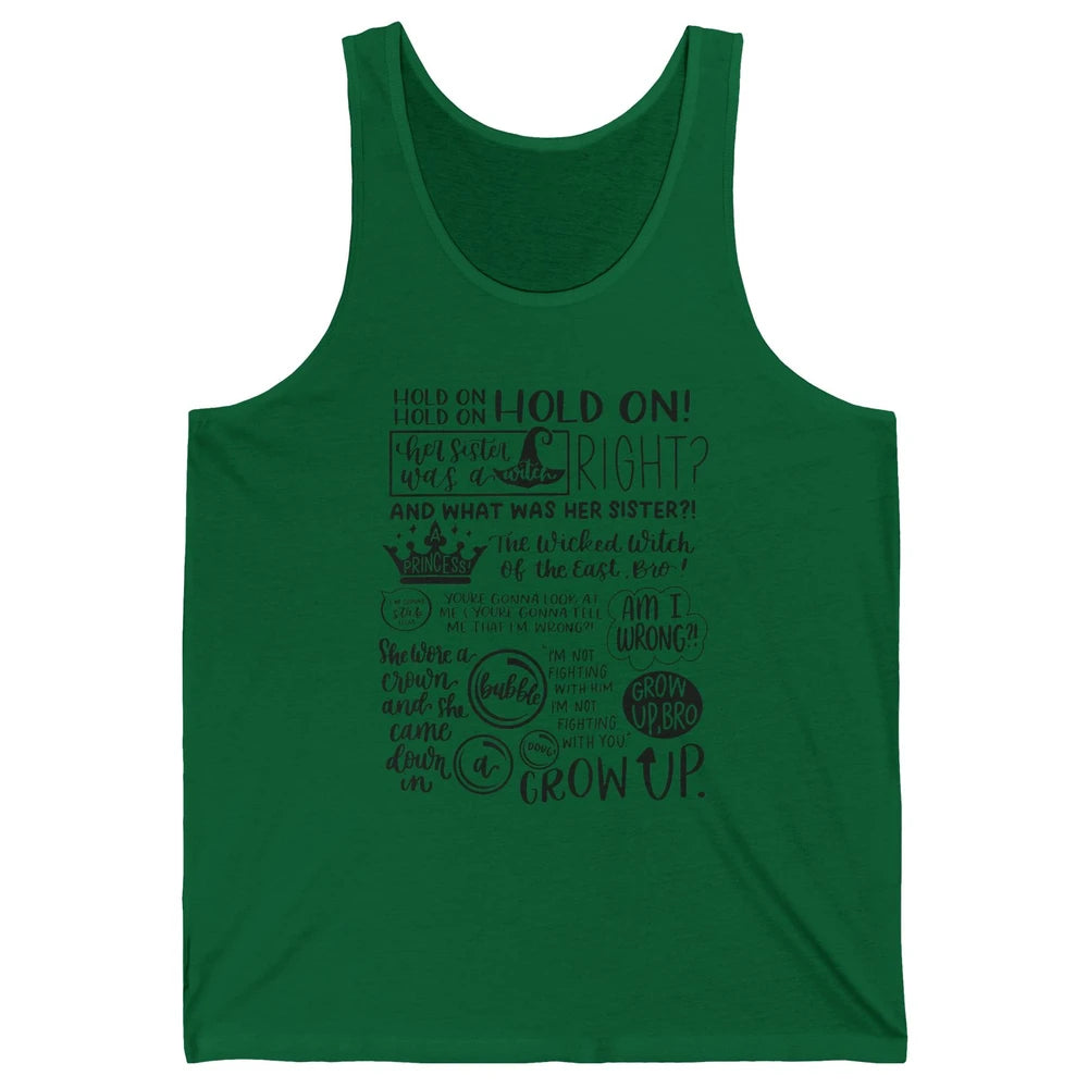 Funny Her Sister Was A Witch Boo Halloween Spooky Minimalist Unisex Jersey Tank