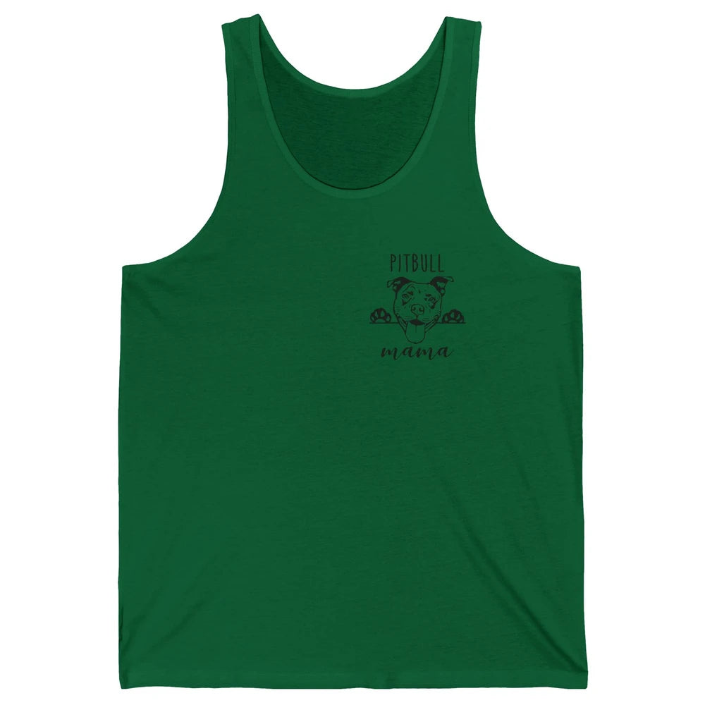 Cute Pitbull Mama Pocket Funny Hiding Dog Pet Mom Lover Unisex Jersey Tank