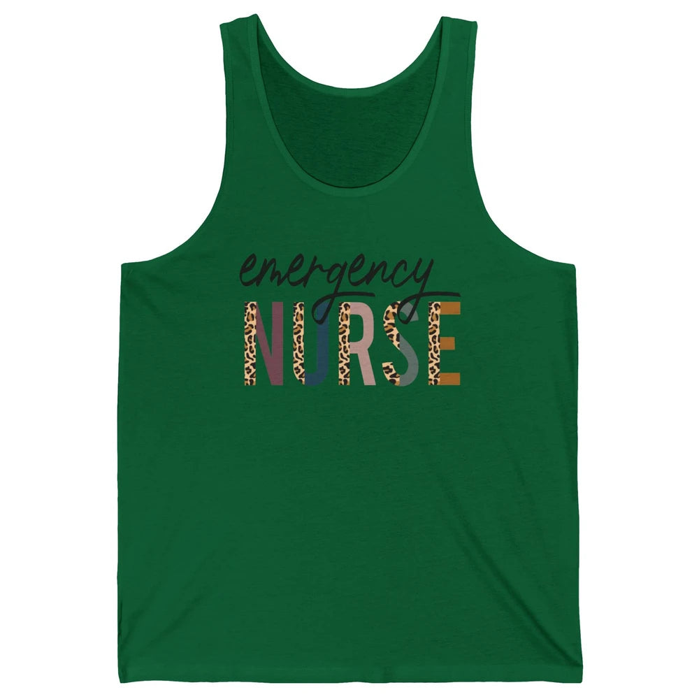 Emergency Nurse Leopard Nurse Gift Unisex Jersey Tank