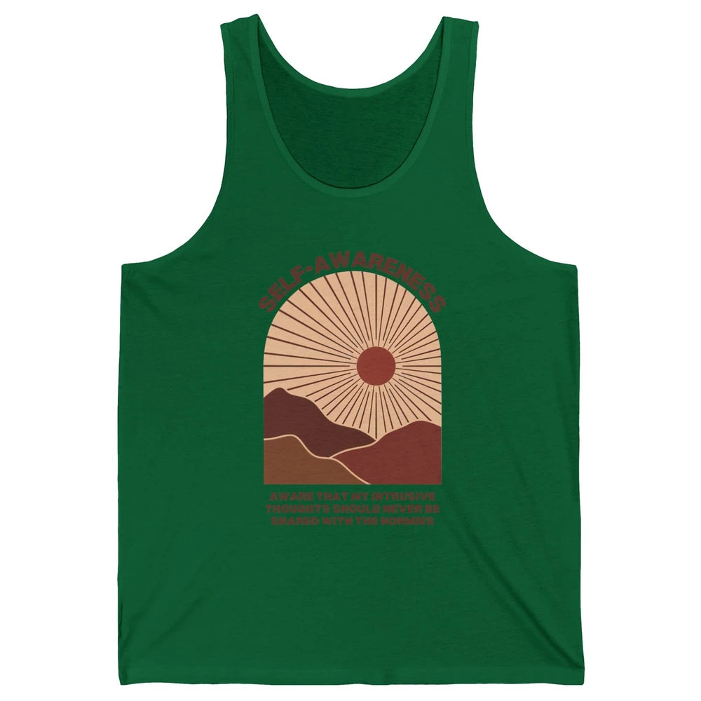 Self Awareness Intrusive Thought Humor Anxiety Mental Health Unisex Jersey Tank