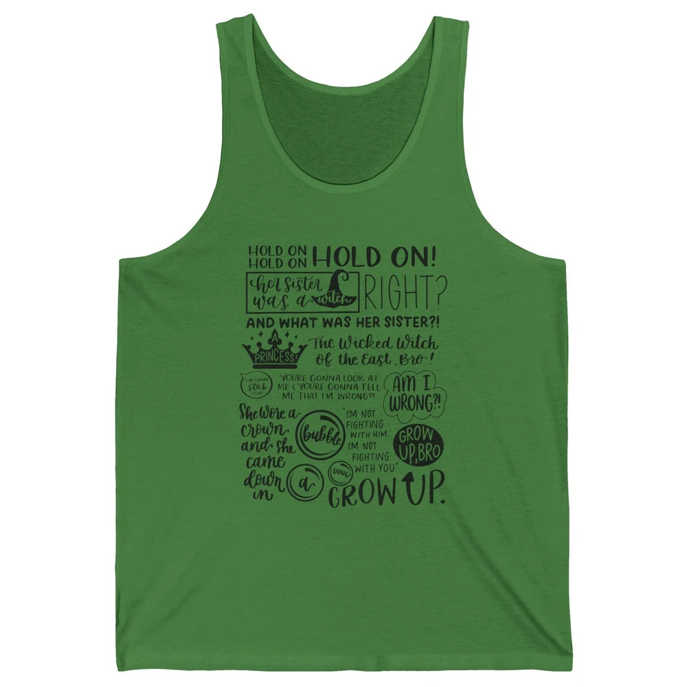 Funny Her Sister Was A Witch Boo Halloween Spooky Minimalist Unisex Jersey Tank