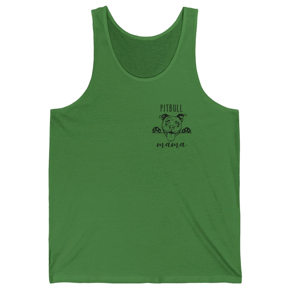 Cute Pitbull Mama Pocket Funny Hiding Dog Pet Mom Lover Unisex Jersey Tank