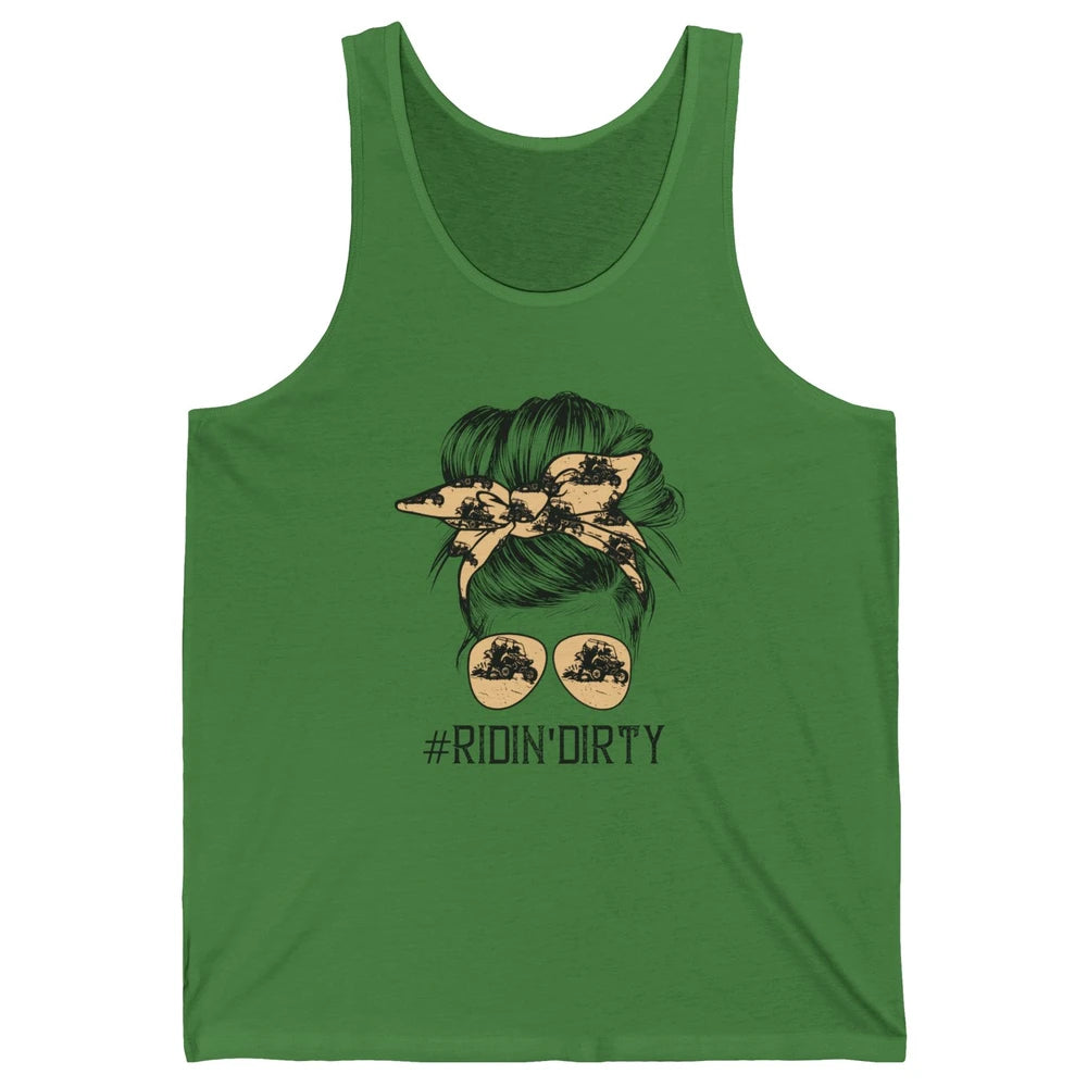 Messy Bun Sunglasses UTV Bandana SXS Life Mud Riding Girl Unisex Jersey Tank