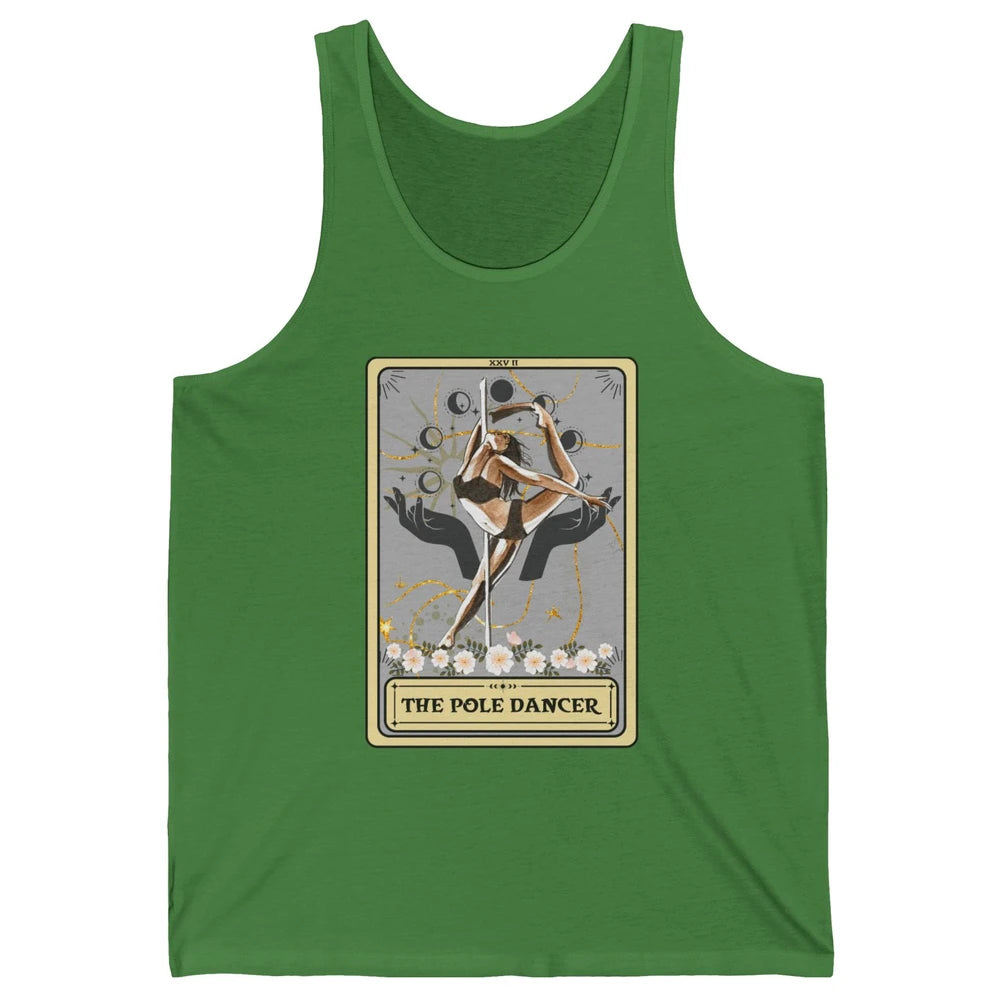 Retro The Pole Dancer Tarot Card Pole Dancing Halloween Unisex Jersey Tank