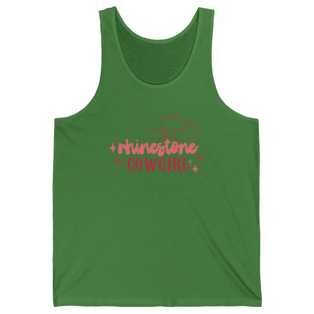 Retro Rhinestone Cowgirl Hippie Western Country Cowgirls Unisex Jersey Tank