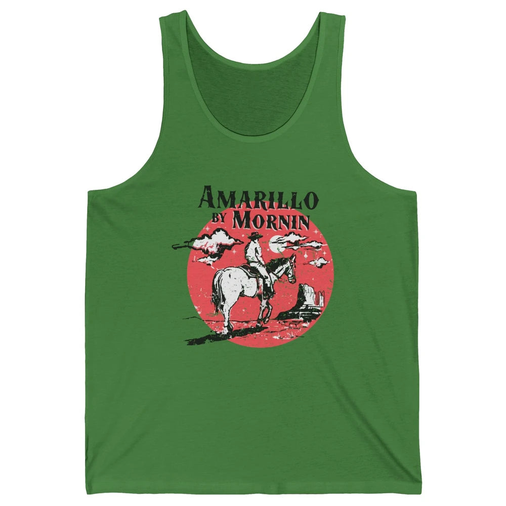 Retro Country Music Amarillo By Morning Western Cowboy Gift Unisex Jersey Tank