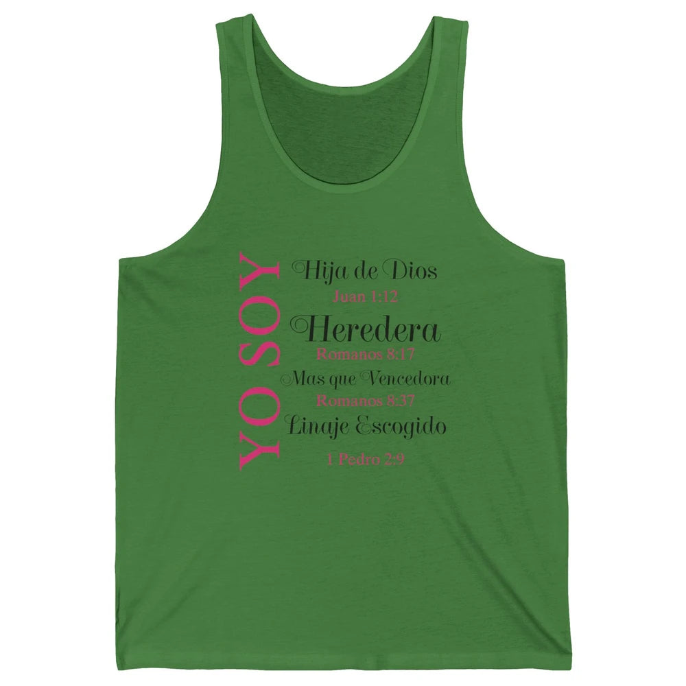 Christian Yo Soy Inspiracion Bible Verse Spanish Religiosa Unisex Jersey Tank