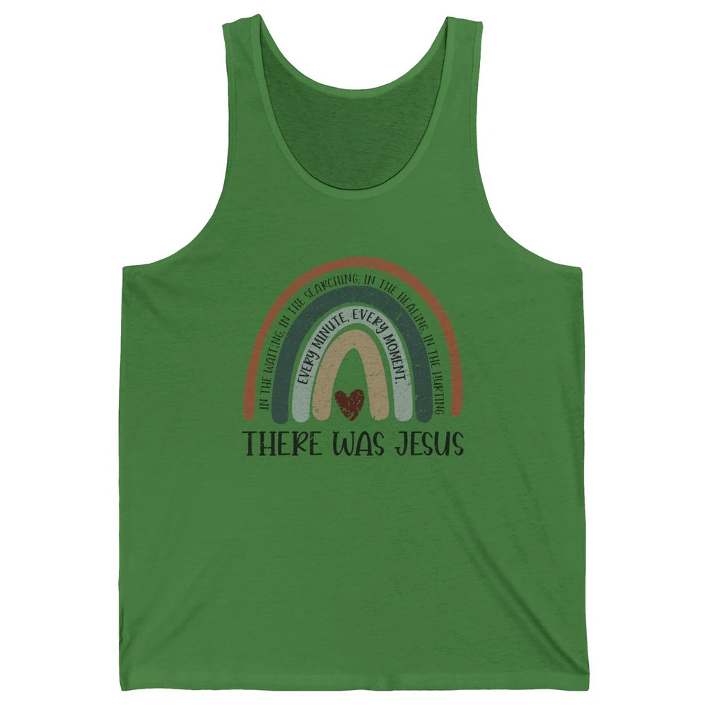 Retro Rainbow In Every Minute There Was Jesus Christian Gift Unisex Jersey Tank