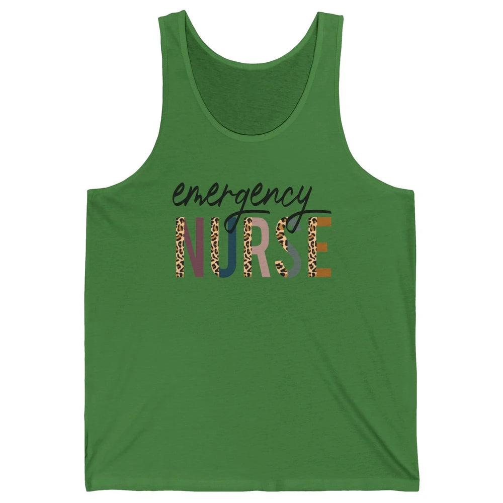 Emergency Nurse Leopard Nurse Gift Unisex Jersey Tank