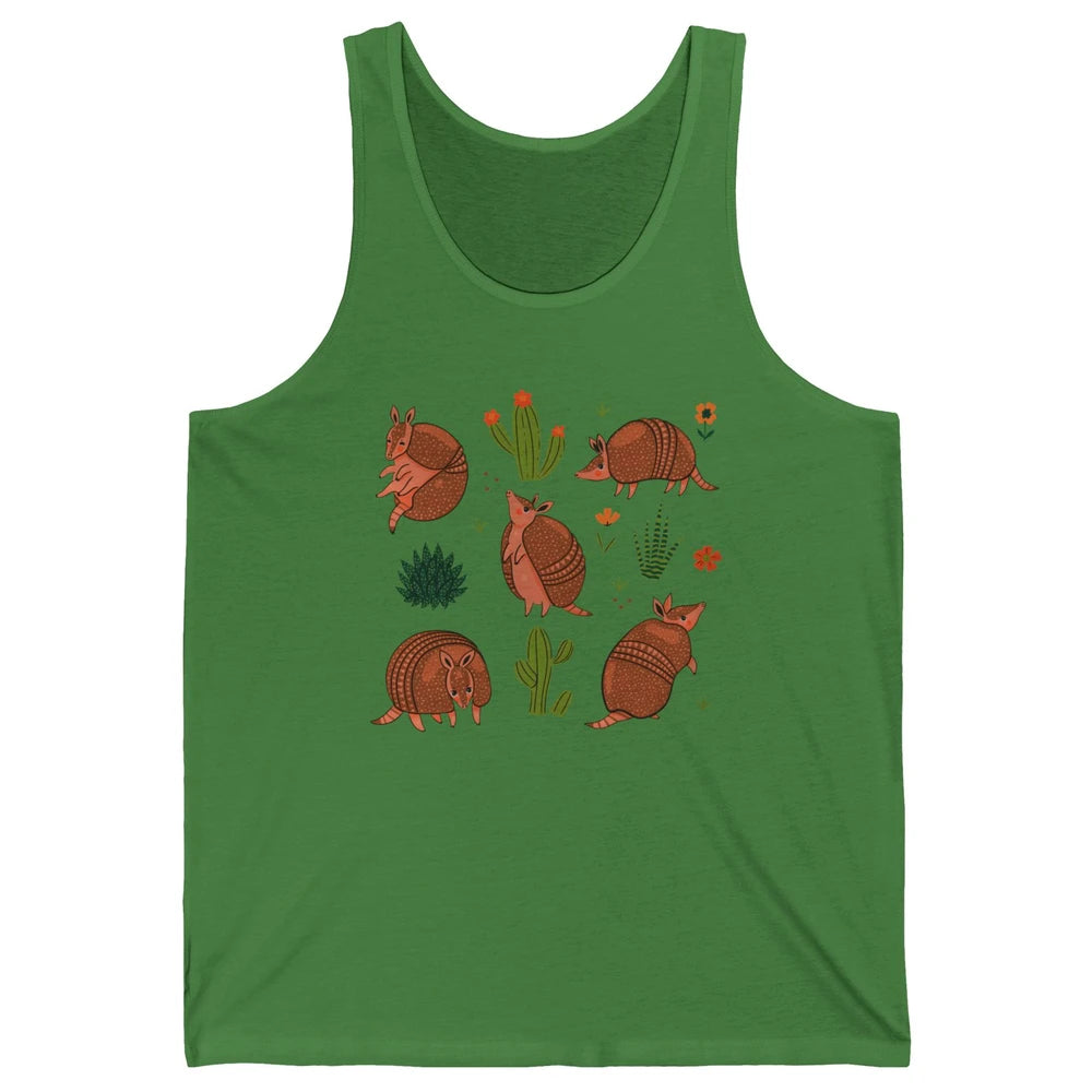 Retro Desert Armadillo Just An Armadillo Girl Western Animal Unisex Jersey Tank