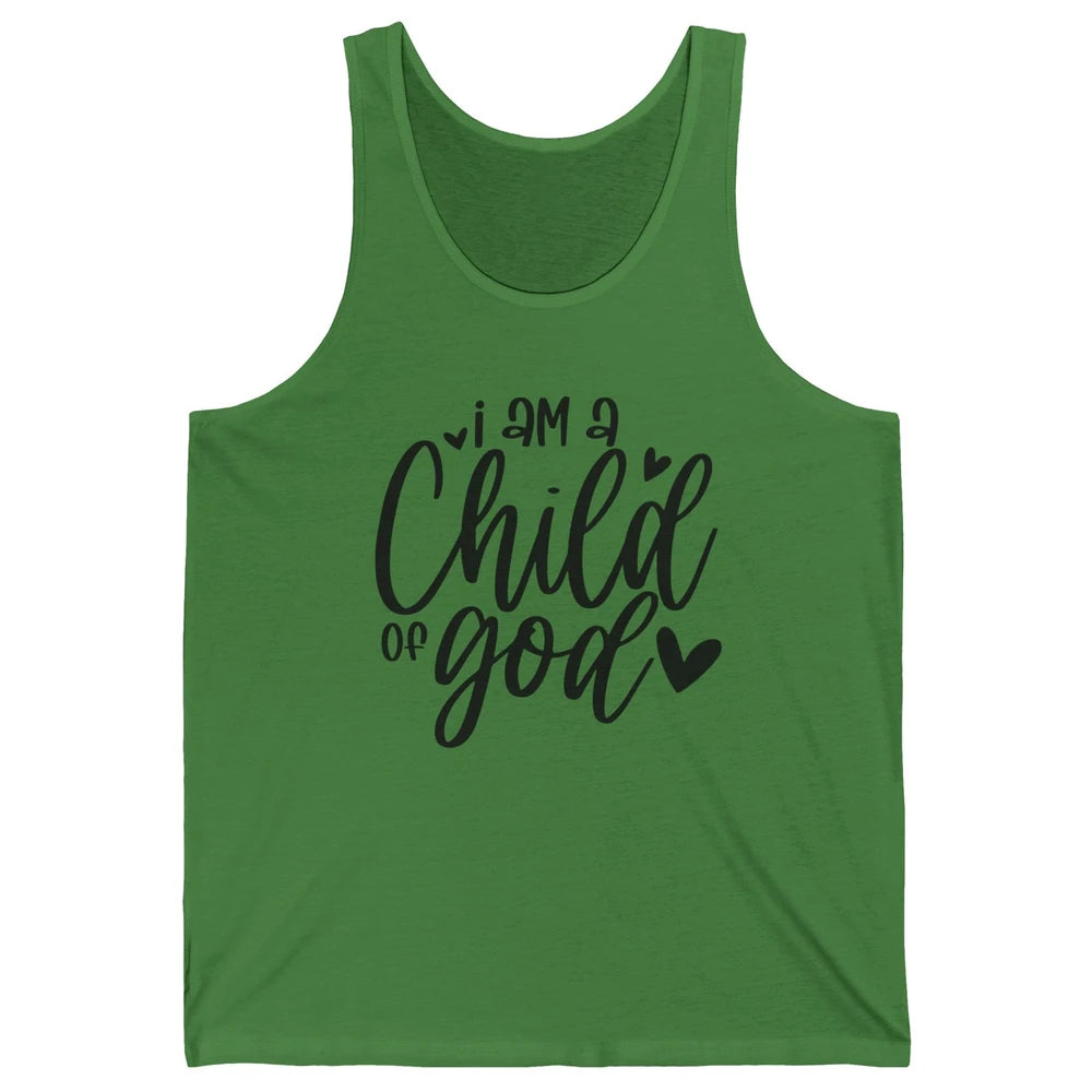 Christian Cross I'm Child Of God Bible Verse Faith Religious Unisex Jersey Tank