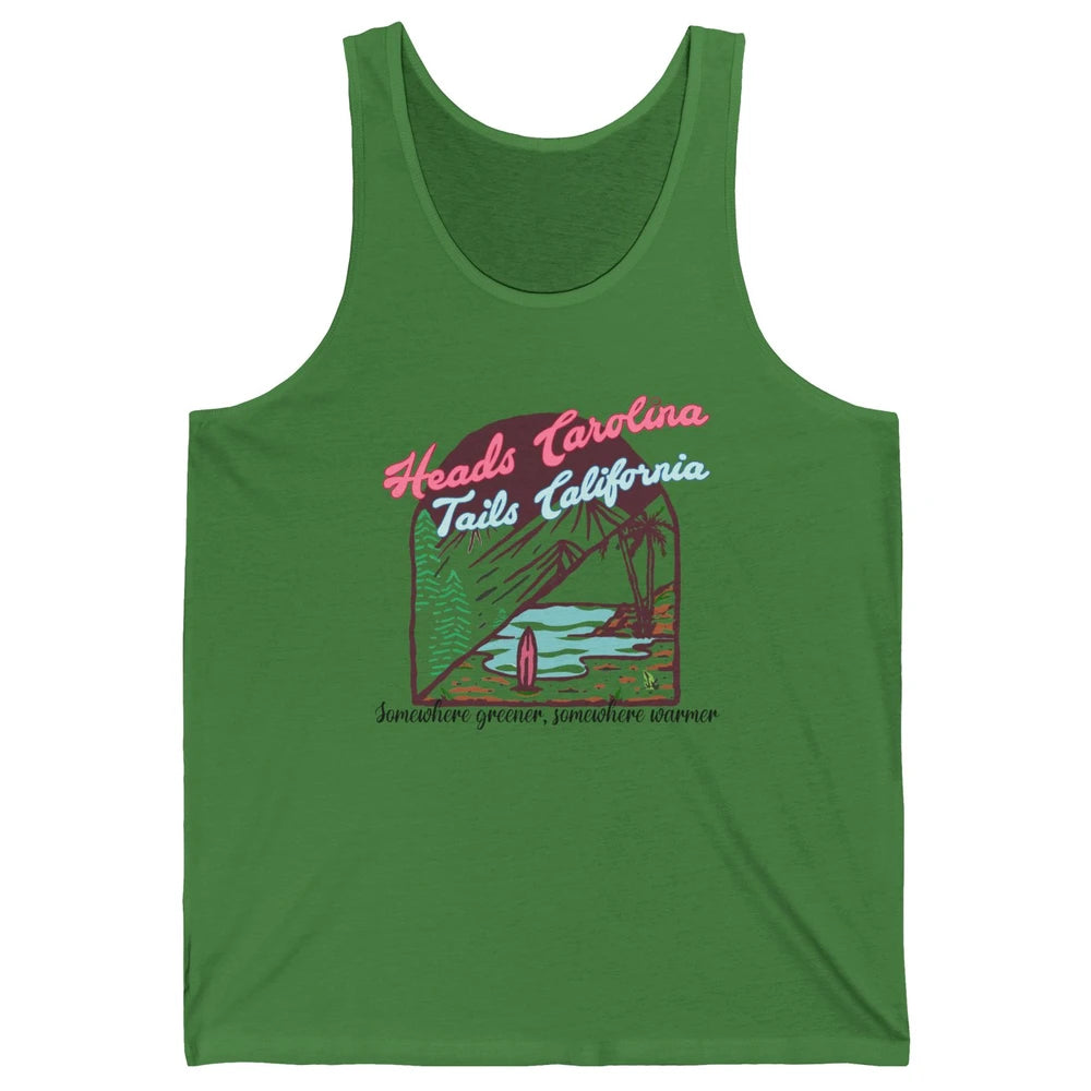 Heads Carolina Tail California Western Summer Beach Paradise Unisex Jersey Tank