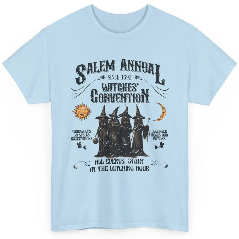 Retro Salem Annual Witches Convention Halloween Witch Magic Classic Unisex T-Shirt