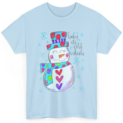 Winter Snowman Baby It's Cold Outside Christmas Hand Drawn Classic Unisex T-Shirt