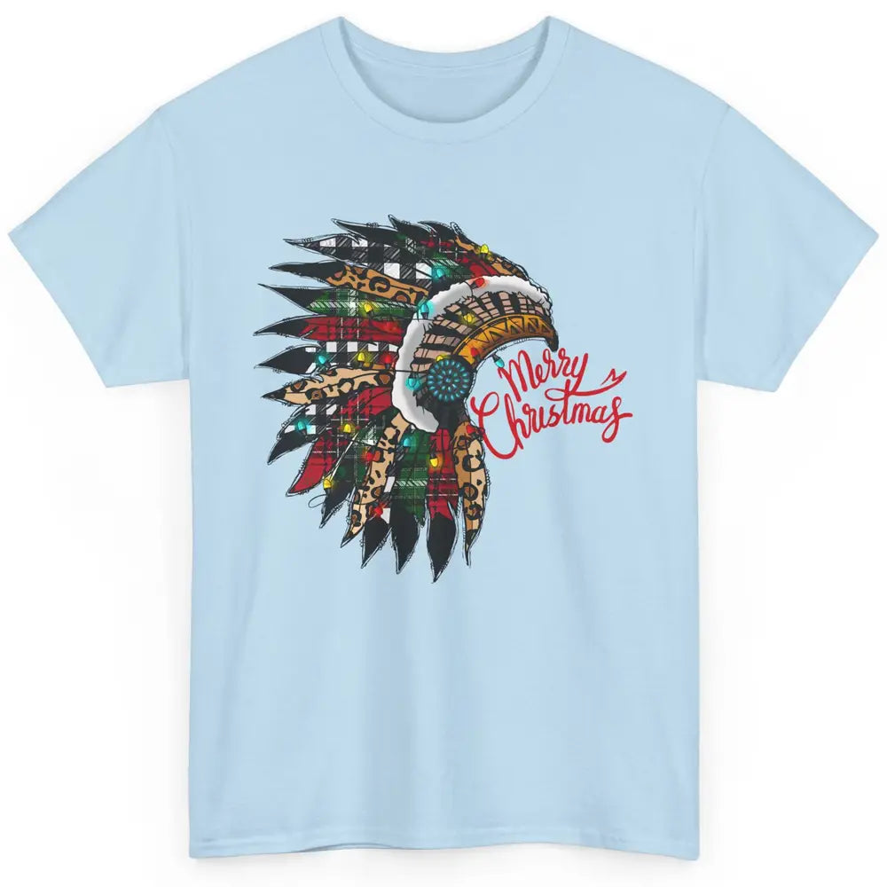 Christmas Headdress Indian Hat Leopard Western Christmas Classic Unisex T-Shirt